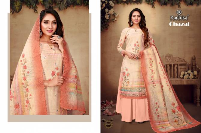 Radhika Azara Ghazal Printed Cotton Digital Print Designer Dress Material Collection